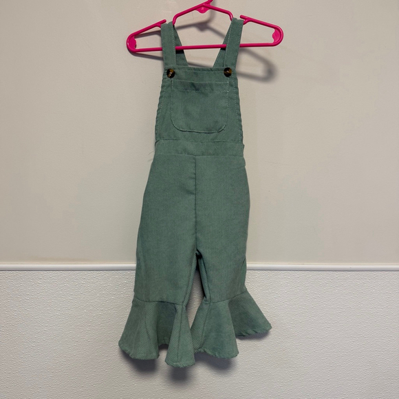 SHEIN Other - Baby SHEIN Green Corduroy Overalls 9-12 Months Bell bottoms